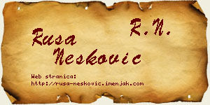 Rusa Nešković vizit kartica
